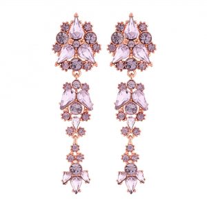 Pick Out a 👗 Jaw-Dropping Date Night Outfit 👖 and We’ll Tell You What Your Best Feature Is Pink crystal cluster drop earrings