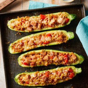 What Ridiculous Food Trend Are You? Quiz Sausage-stuffed zucchini