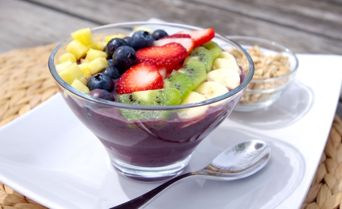 acai bowl hawaii rainbow fruit landscape