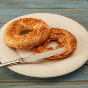 What Pasta Am I? Quiz Bagel with peanut butter