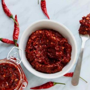 Could You Survive Culinary School? 🍳 A spicy, aromatic chile paste made from a variety of hot peppers and spices