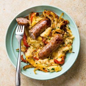 Eat Some Italian Food and We’ll Tell You Which Mediterranean City to Visit Braised Italian sausages with cheesy polenta
