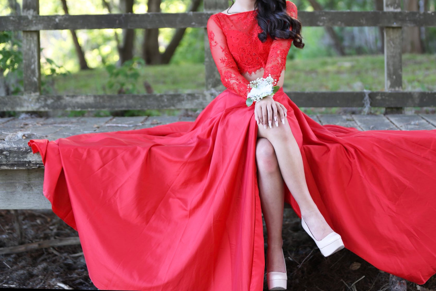 Choose a Rainbow of Prom Dresses and We’ll Guess Your Generation and Zodiac Sign red prom dress