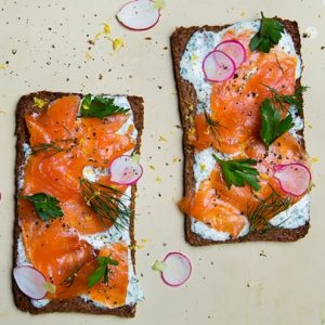 What Meal Are You? Open-faced smoked salmon sandwich