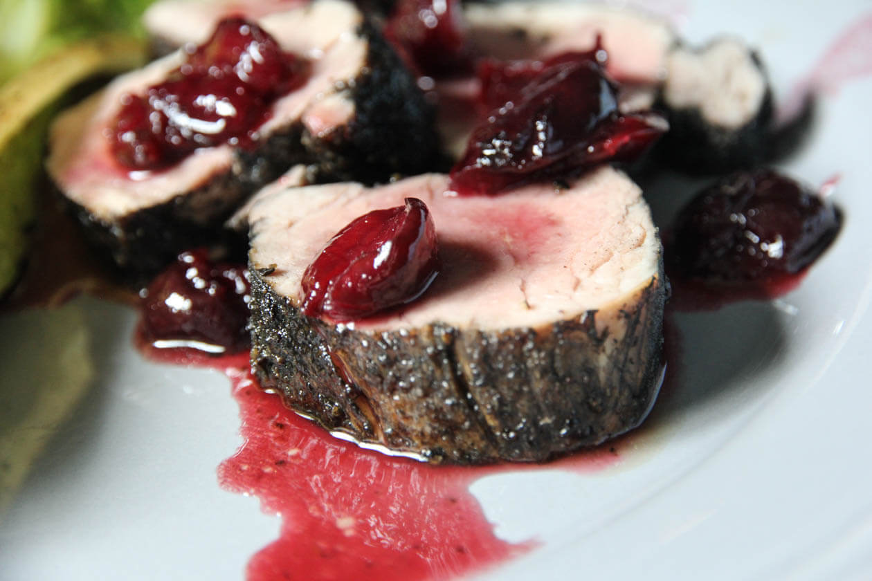 What Dessert Are You? Pork loin with cherry sauce1