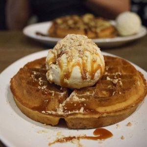 Pretend to Order an Expensive Brunch and We’ll Reveal Whether You’re More Millionaire or Billionaire Material Salted caramel buttermilk waffles