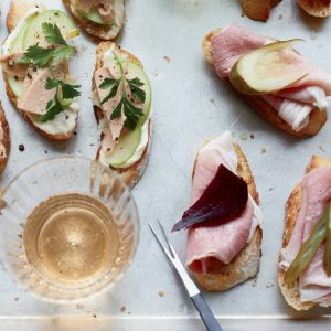 Pretend to Order an Expensive Brunch and We’ll Reveal Whether You’re More Millionaire or Billionaire Material Country ham and pickle crostini