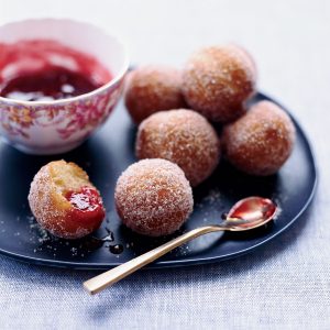 Pretend to Order an Expensive Brunch and We’ll Reveal Whether You’re More Millionaire or Billionaire Material Donut holes with raspberry jam