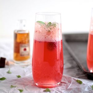 Fall-colored Food Quiz Raspberry spritzer