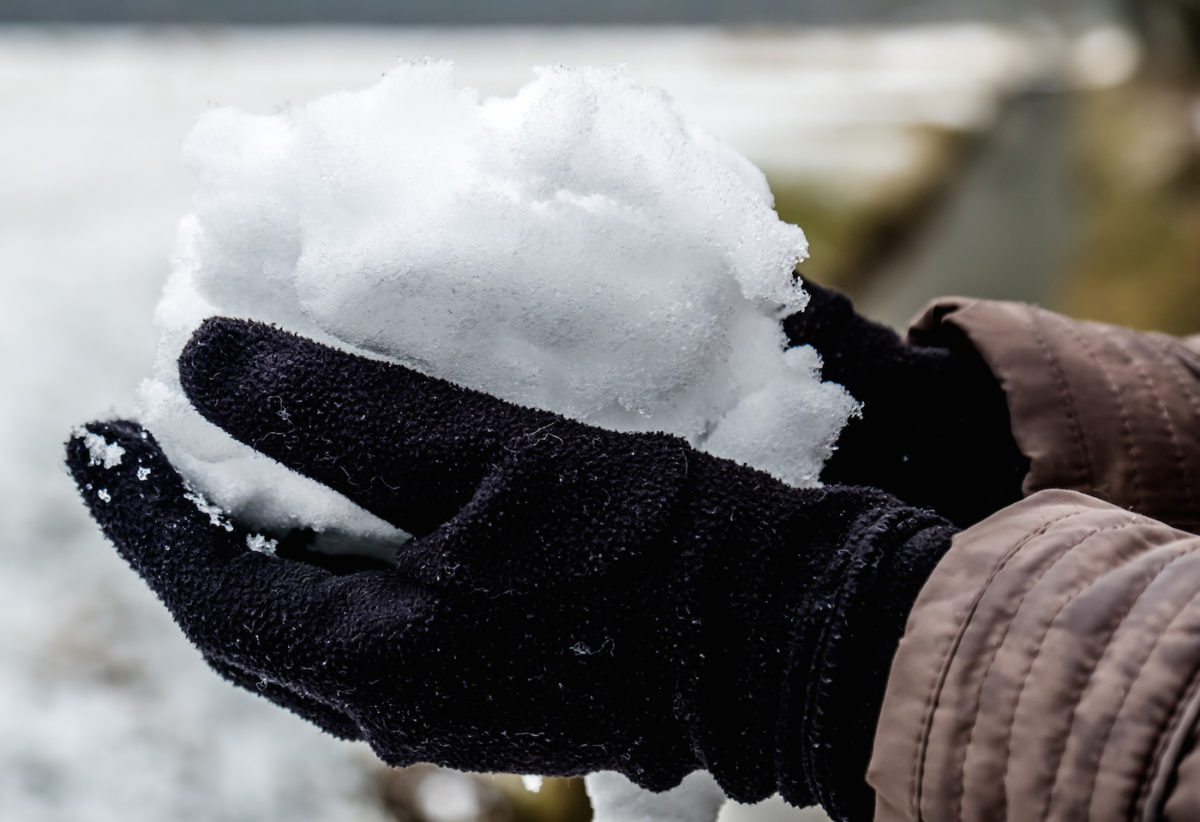 ❄️ Pick a Warm Outfit for Winter and We’ll Guess Your Age and Height Hands with gloves holding snow