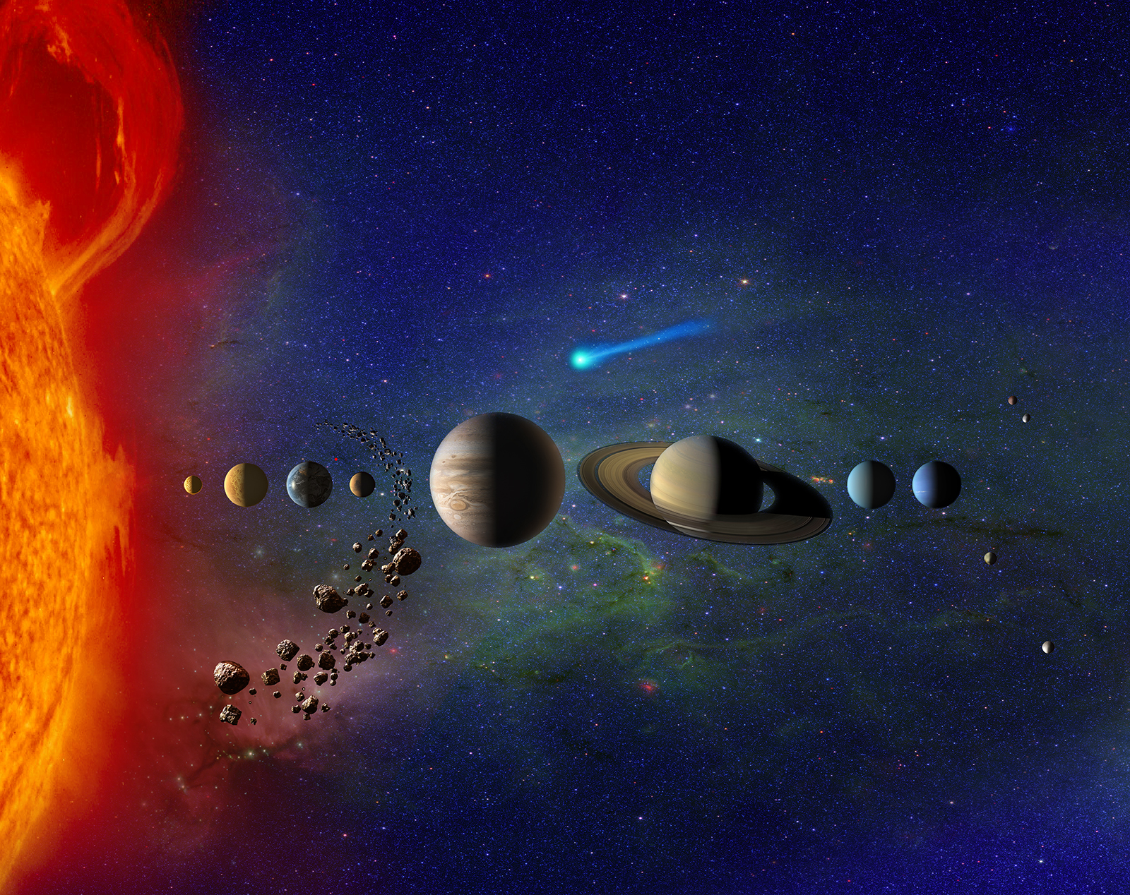 Scoring Less Than 75% On This Science Quiz Means You Should Go Back to School Solar System (artist's impression)