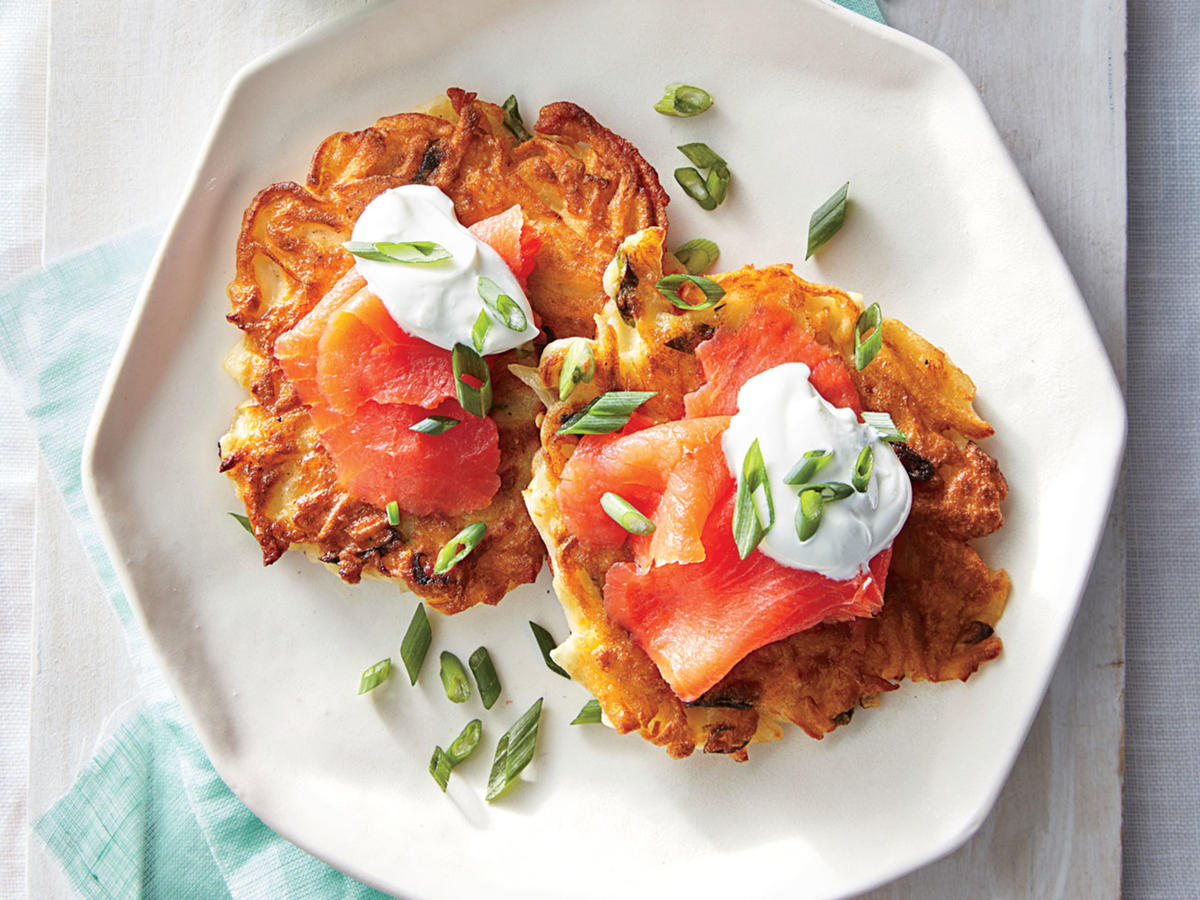🥞 Sorry, Only Real Foodies Have Eaten at Least 17/24 of These Delicious Brunch Foods Potato pancakes with smoked salmon1