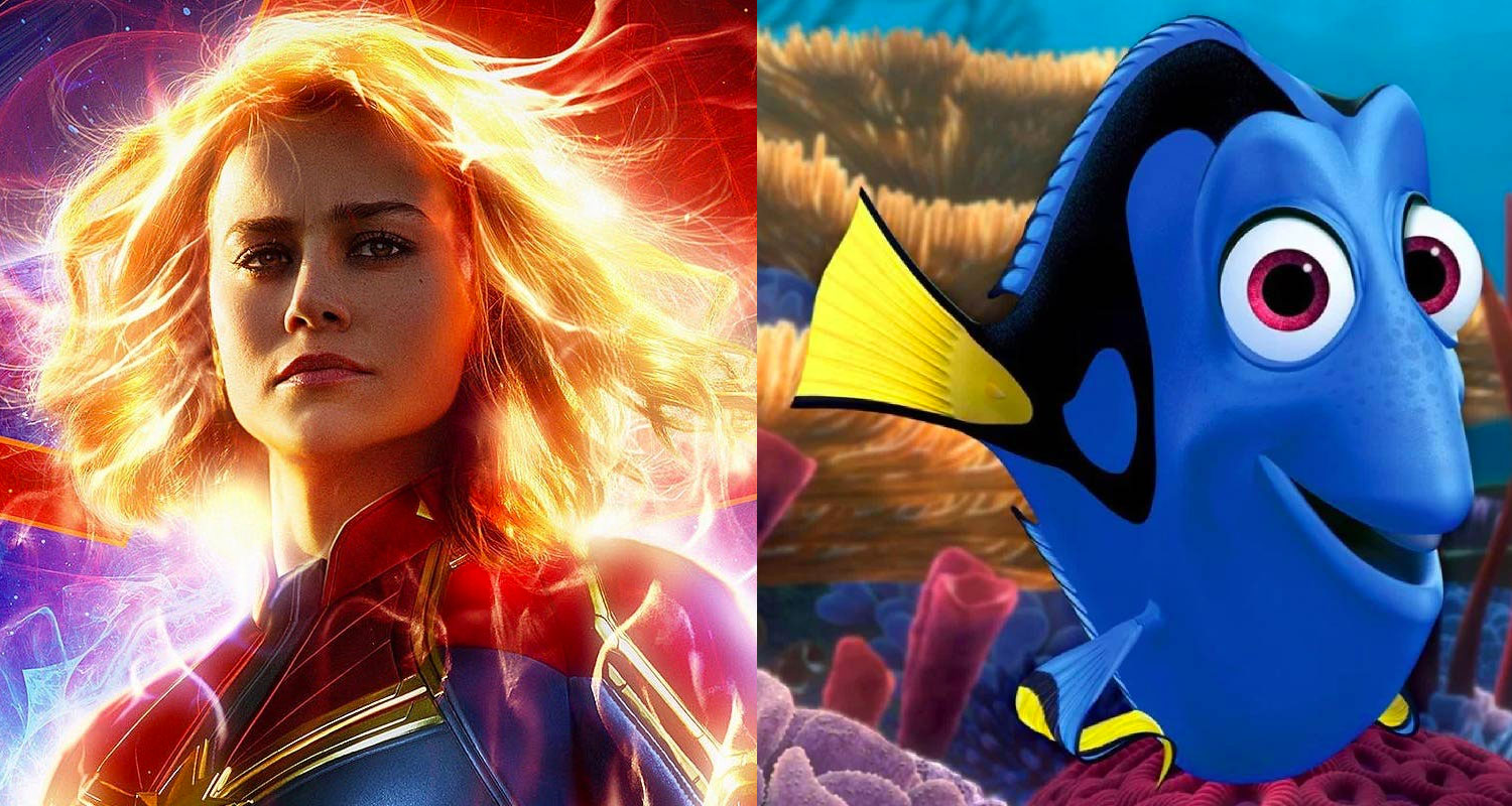 You got: Captain Marvel and Dory! Which Marvel and Pixar Hybrid Character Are You?