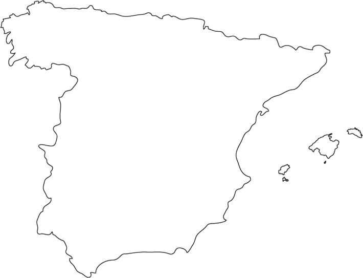 Can You Name These European Countries from Their Outlines? Spain map