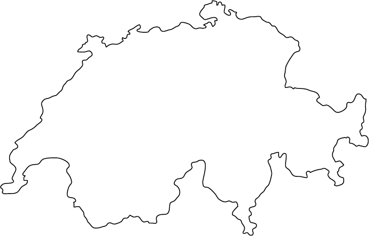 Can You Name These European Countries from Their Outlines? Switzerland map