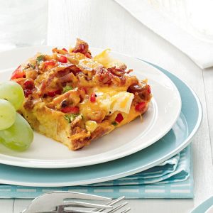 Wanna Know What Your Best Quality Is? Eat Bread To Know Quiz Bacon and cheese strata
