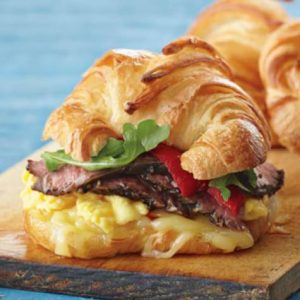 Breakfast Food Quiz 🍳: What's Your Personality Type? Steak and egg croissant sandwich