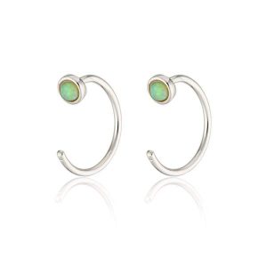 Pick Out a 👗 Jaw-Dropping Date Night Outfit 👖 and We’ll Tell You What Your Best Feature Is Silver green opal open hoop earrings