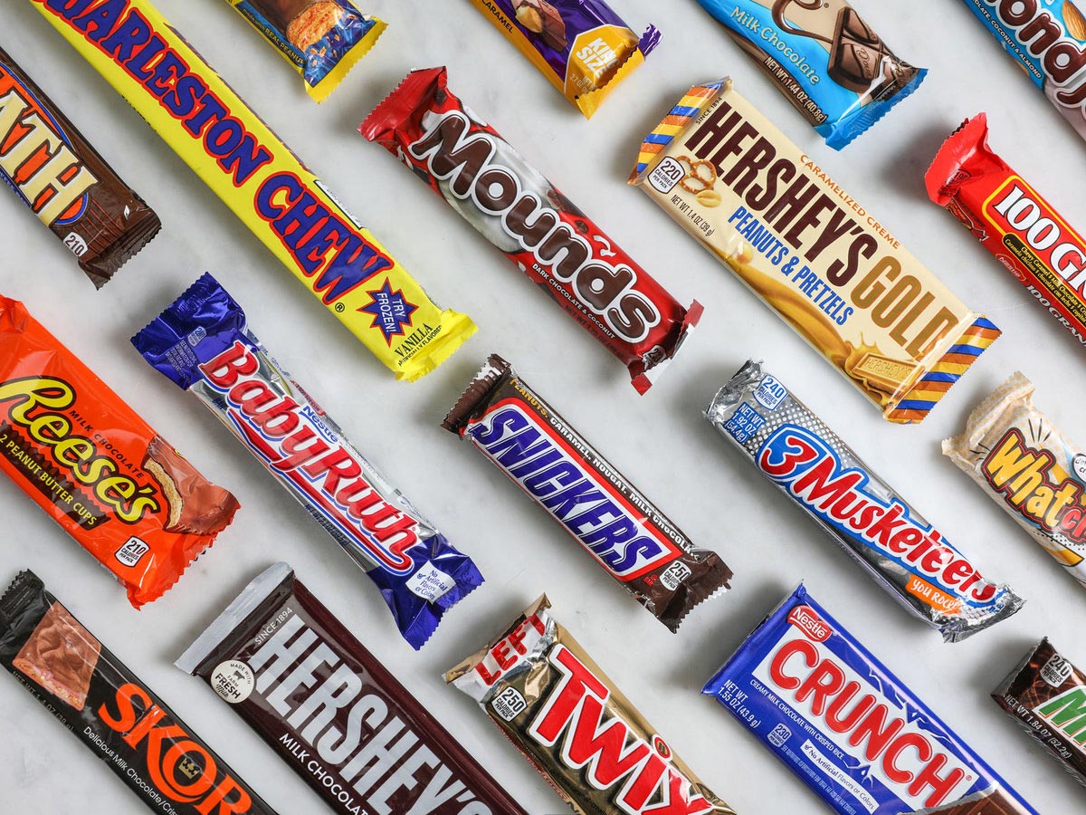 Have a Snacks Party by Yourself and We’ll Guess If You’re a Cat or Dog Person Chocolate Candy Bars