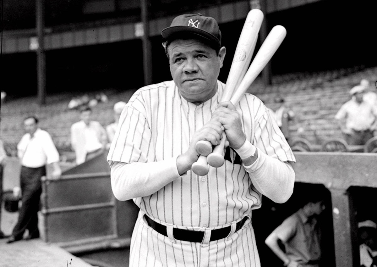 Only Extremely Legit History Buffs Can Identify These 50 Legendary People babe ruth bats new