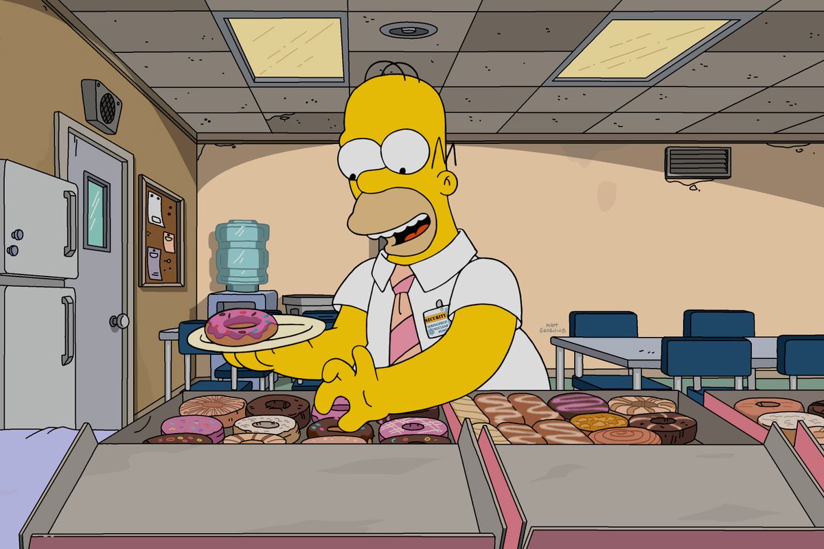 Which Simpsons Character Are You? Homer Simpson Eating Doughnuts