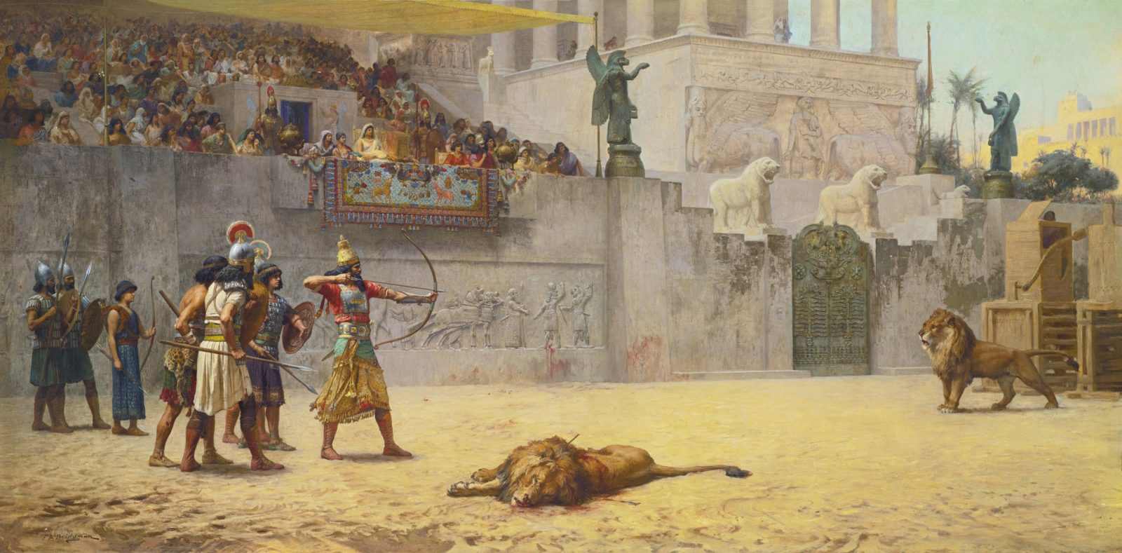 How Long Would You Survive in the Middle Ages? Frederick Arthur Bridgman The Diversion Of An Assyrian King. Oil On Canvas