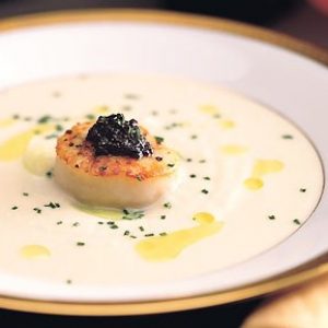 Eat A Fancy Meal & We'll Tell You How Grown-Up You Are Quiz Cauliflower soup with scallop and caviar