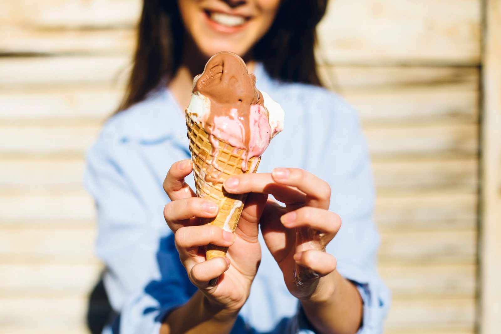 🍦 Do You Actually Prefer Ice Cream or Men? Quiz Woman Eating Ice Cream