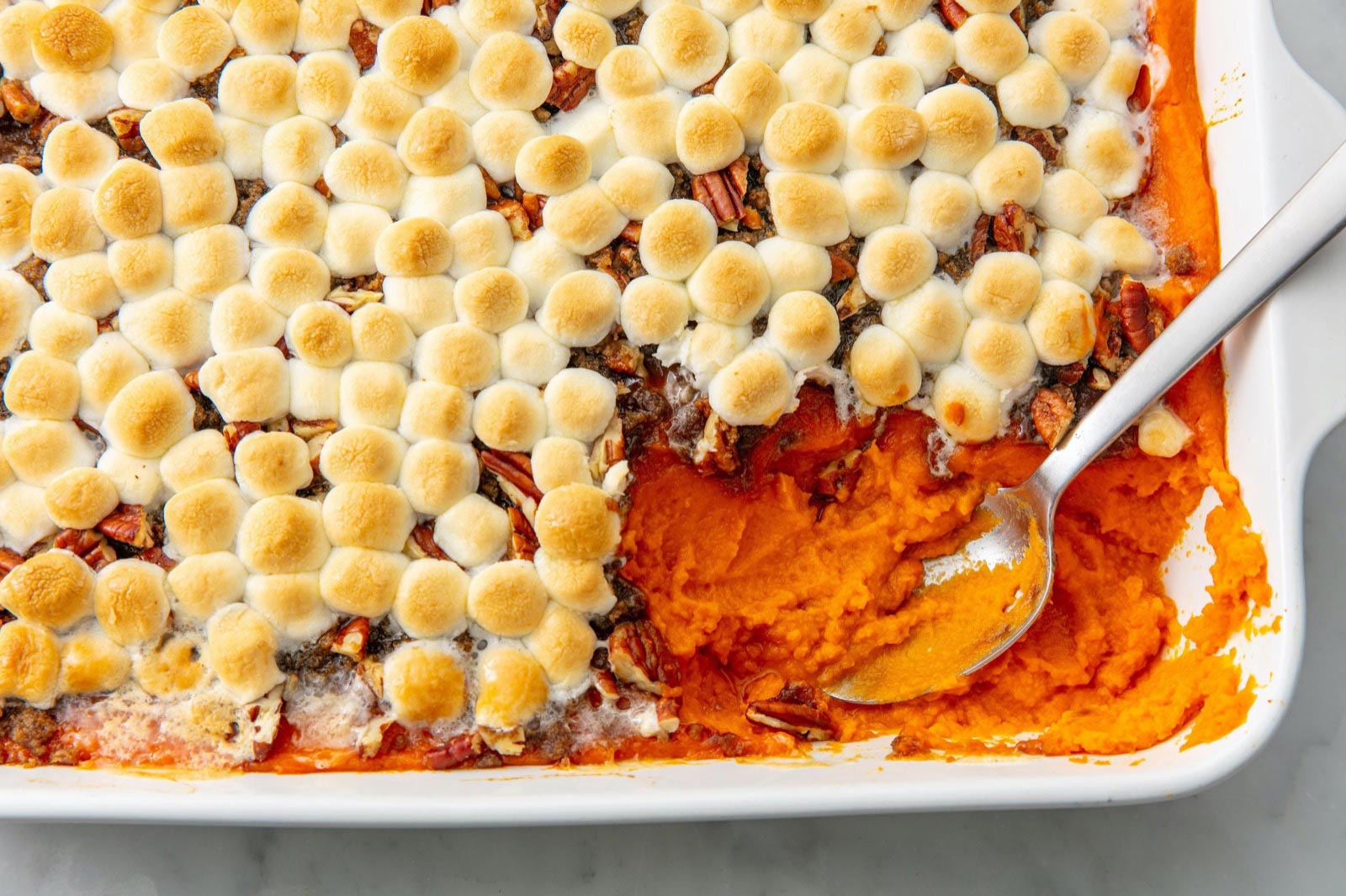 🍁 Can We Guess the Decade You Were Born Based on Your Thanksgiving Food Preferences? Sweet potato casserole with marshmallows