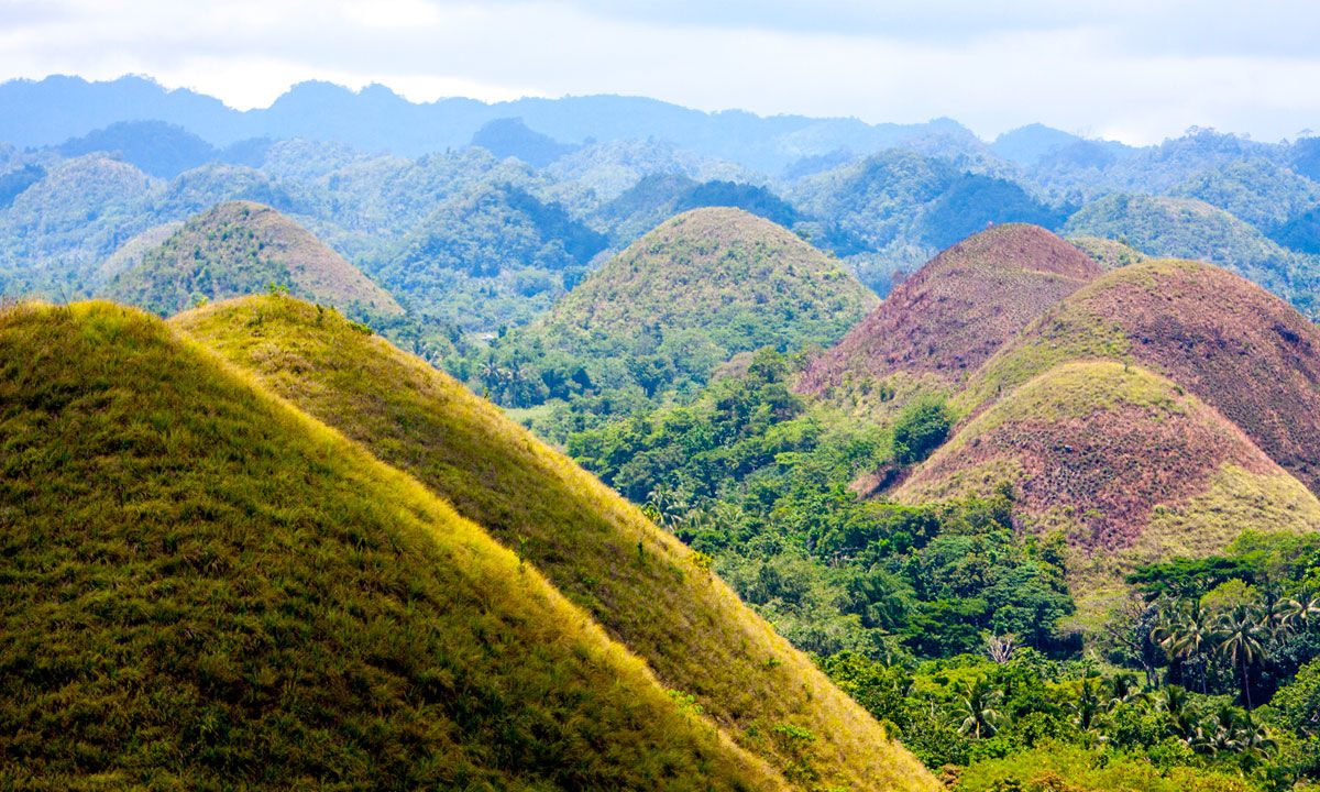 Can You Match These Extraordinary Natural Features to Their Respective Countries? Chocolate Hills In Bohol, Philippines