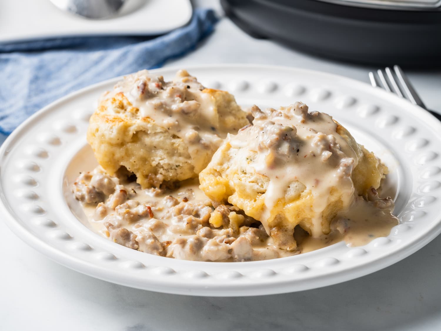 This Food Showdown Quiz Is Scientifically Designed to Determine What Kind of Optimist or Pessimist You Are biscuits and gravy