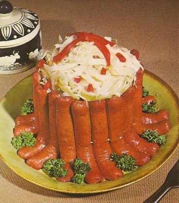 Would You Say Yay or Nay to These Vintage Foods? Crown roast of Frankfurters