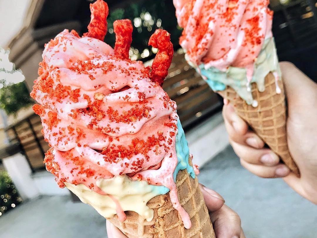 🍦 It’s Time to Vote “Yay” Or “Nay” On These Unusual Ice Cream Flavors Flamin' Hot Cheetos Ice Cream
