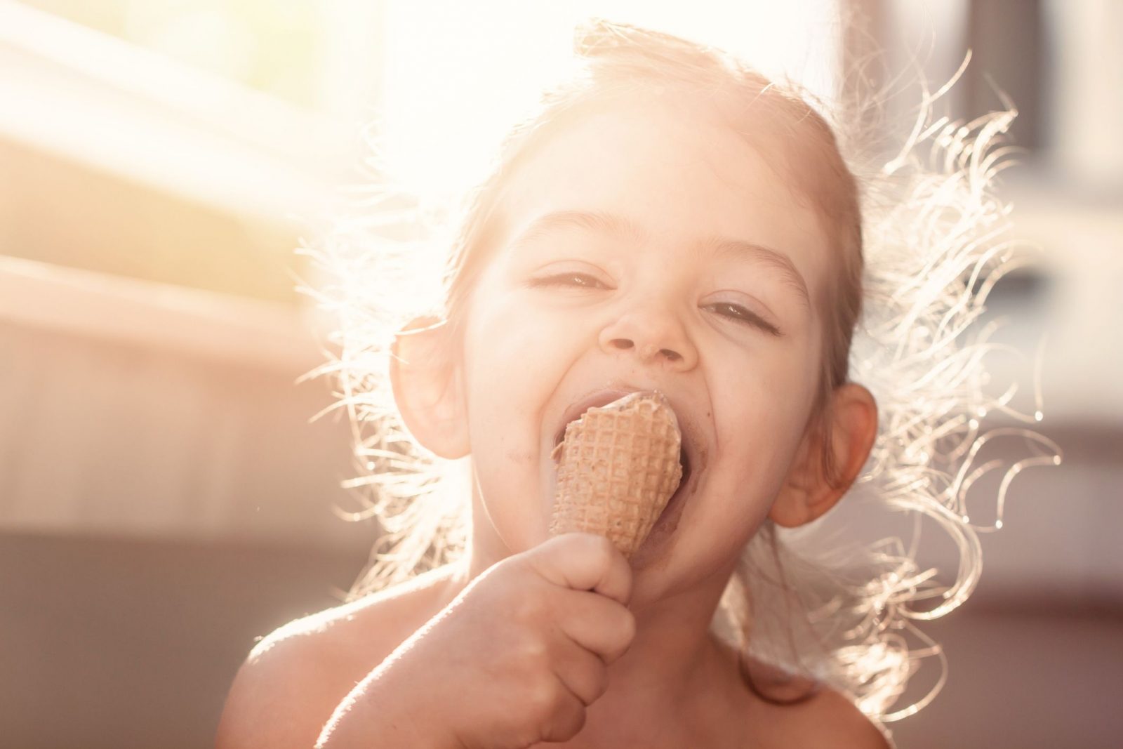 Have Fun Choosing 🍦 Cold Desserts to Find Out 🥶 What % Cold-Hearted You Are Child Eating Ice Cream