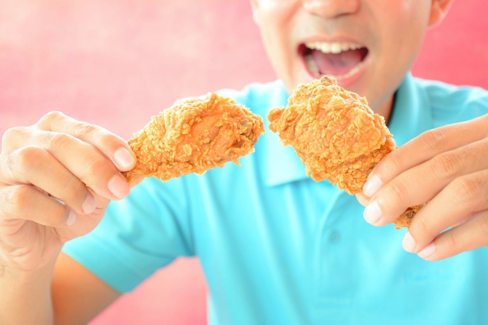 Wanna Know What Job You Are Made For? Pick Some Foods from A to Z to Find Out Man Eating Fried Chicken