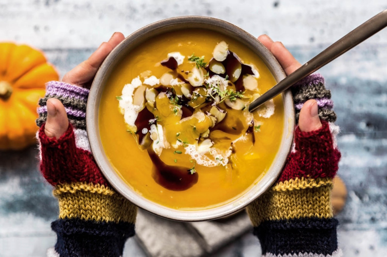 🍝 Say “Yay” Or “Nay” to These Comfort Foods, And We’ll Reveal What Type of Soul You Have Hands Holding Pumpkin Soup