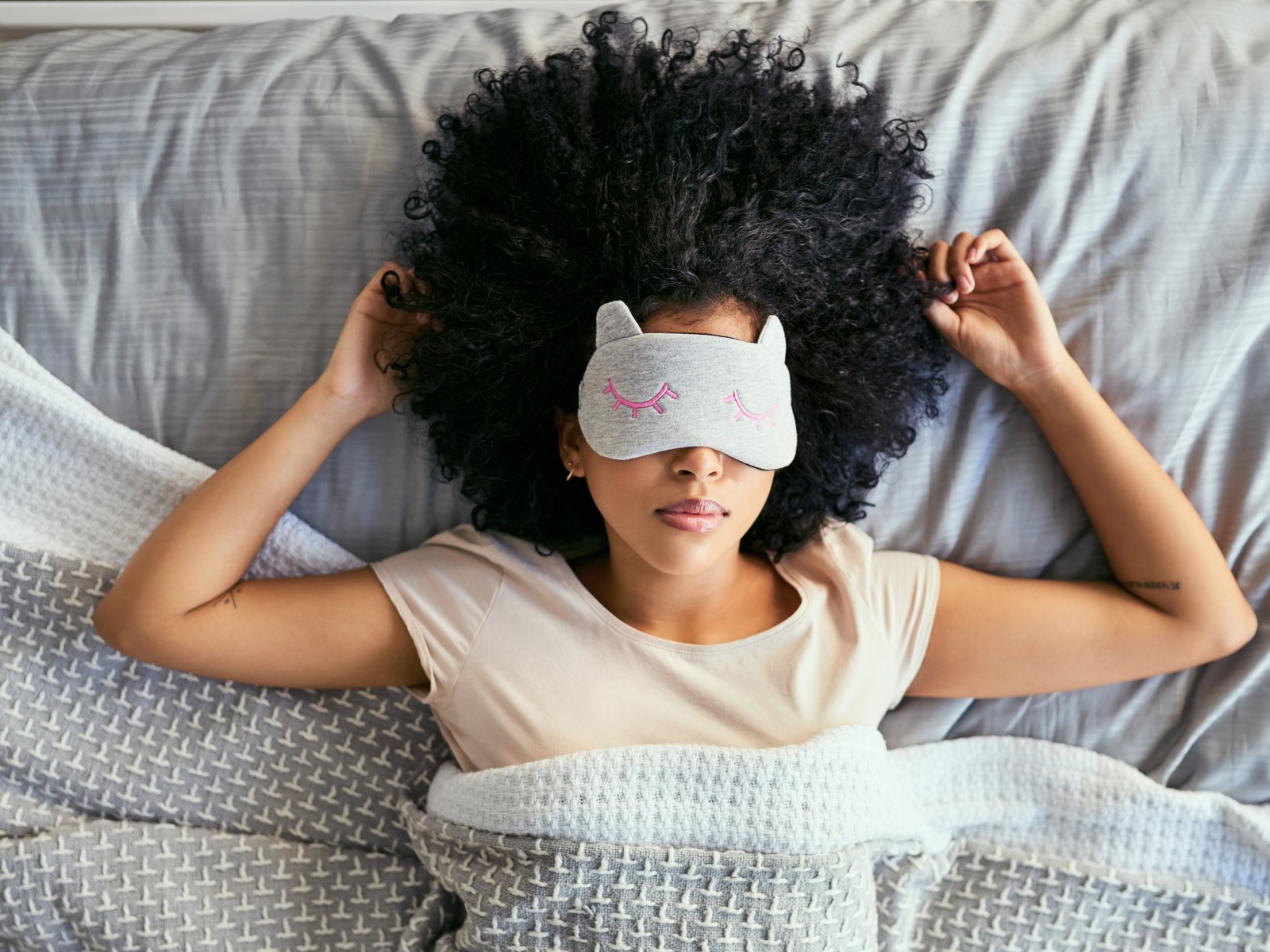 Travel to Italy for a Weekend and We’ll Predict What Your Life Will Be Like in 5 Years Woman Sleeping eye mask