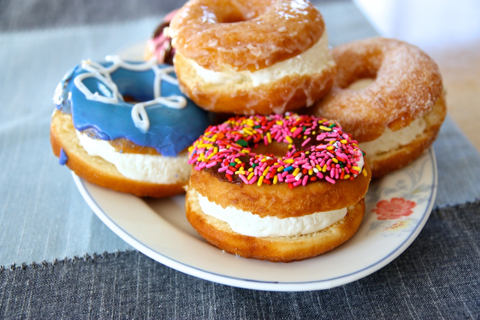 Ice Cream Doughnut Sandwiches