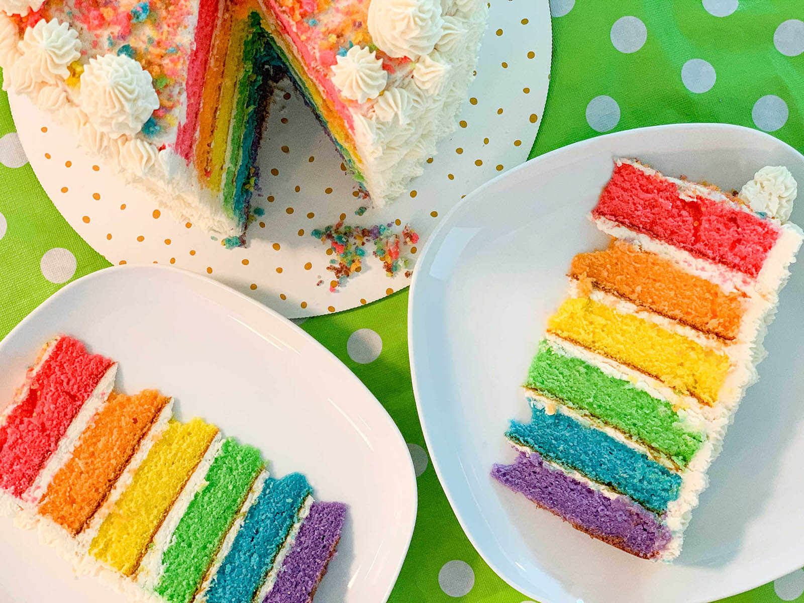 🍰 Vote “Yay” Or “Nay” On Some Baked Goods and We’ll Reveal Which Puppy You Should Adopt 🐶 Rainbow layer cake