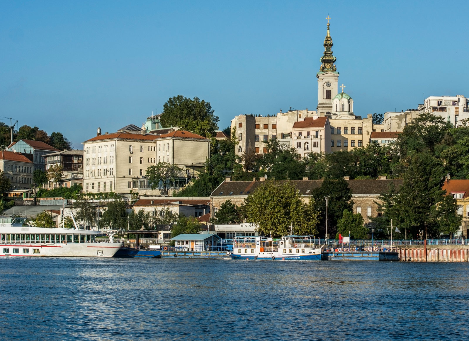 Blue Trivia Quiz Boats Danube River Belgrade Serbia