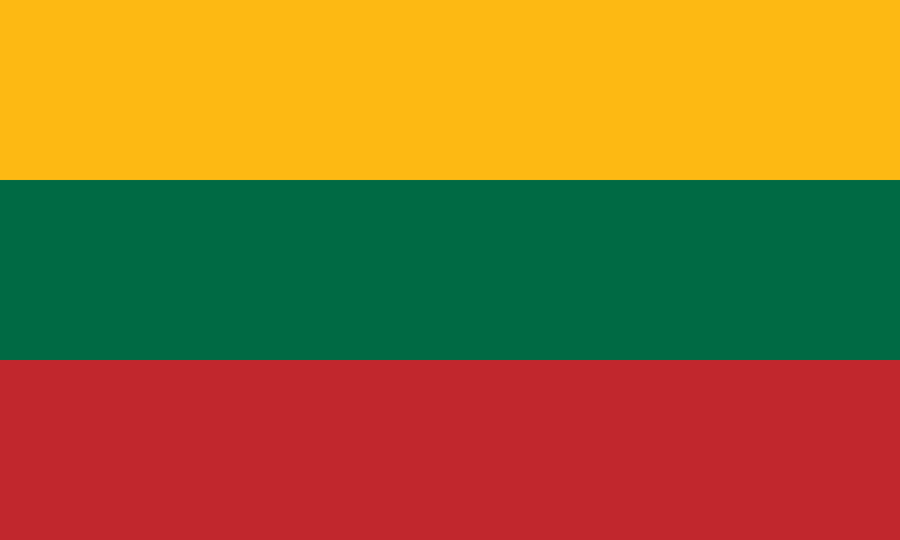 Hard European Flags Quiz Lithuania flag