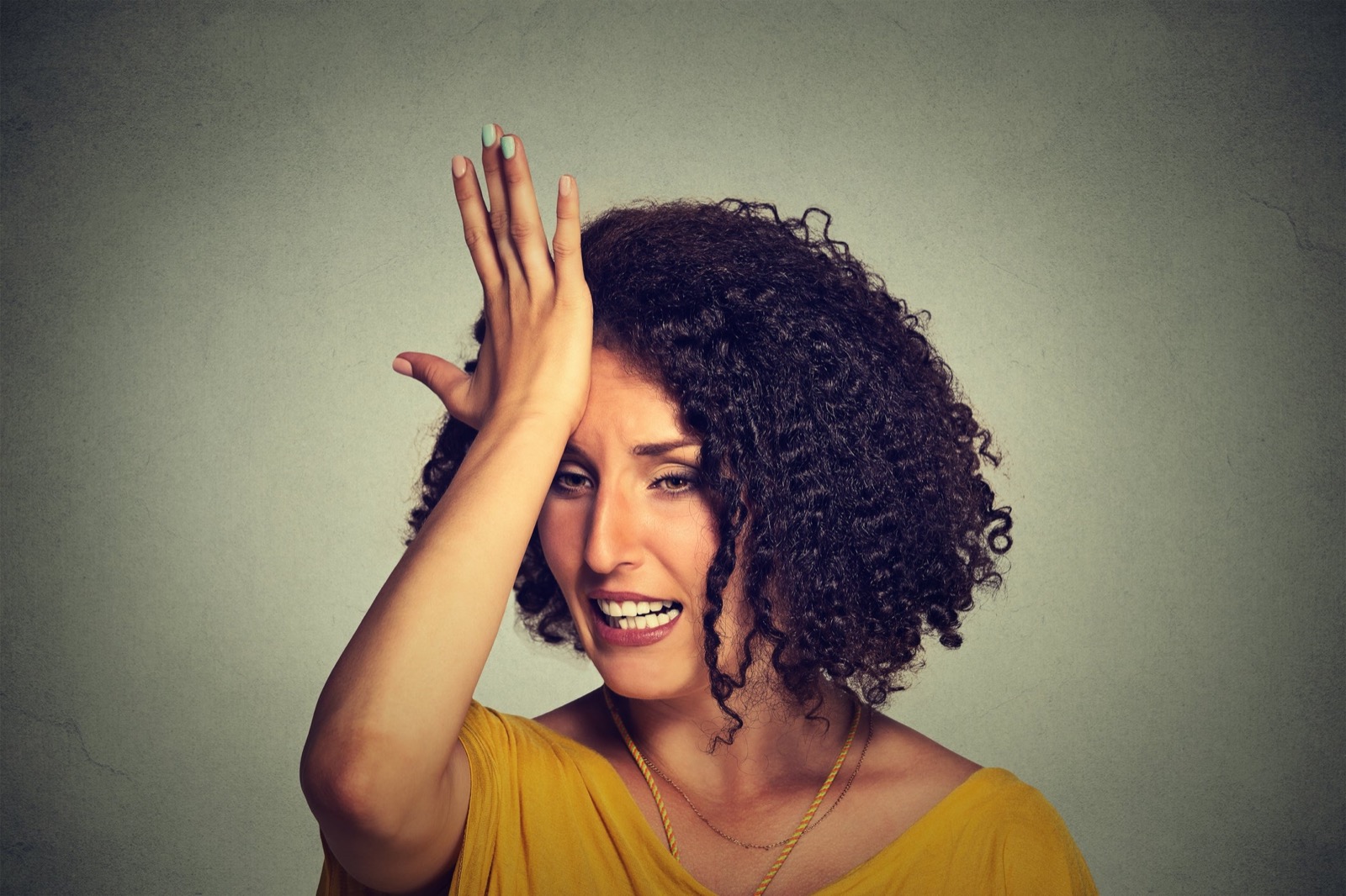 What Grade Are You Getting in Life So Far? Woman Slapping Forehead With Regret Mistake Frustrated