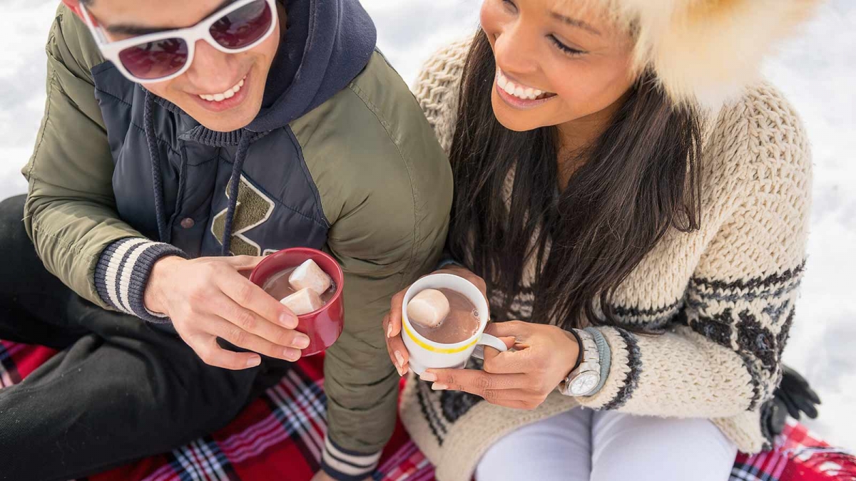 Love Language Test Couple Drinking Hot Chocolate