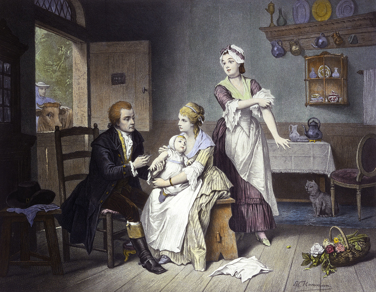 Could You Survive the 1800s? Take This Quiz to Find Out Edward Jenner Child Smallpox Engraving