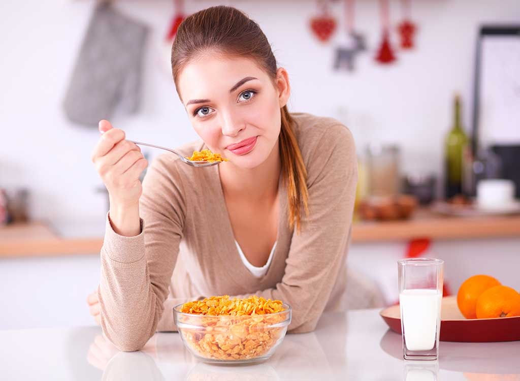Can We Guess Your Age Based on the Decisions You Make on a Typical Day? Woman Eating Breakfast Cereal