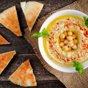 Could You Actually Go on a Vegan, Vegetarian or Pescatarian Diet? Hummus and pita