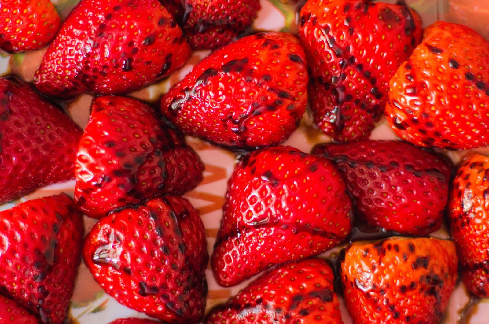 Strawberries with balsamic vinegar