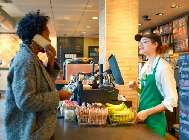 ☕ Can You Survive a Day as a Barista at Starbucks? Starbucks customer on phone