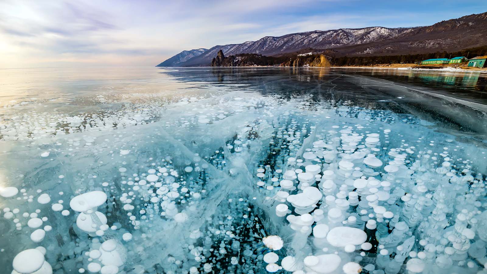 🌋 Most People Have No Idea Which Continent These Natural Landmarks Are on — Do You? Lake Baikal In Winter. Siberia, Russia