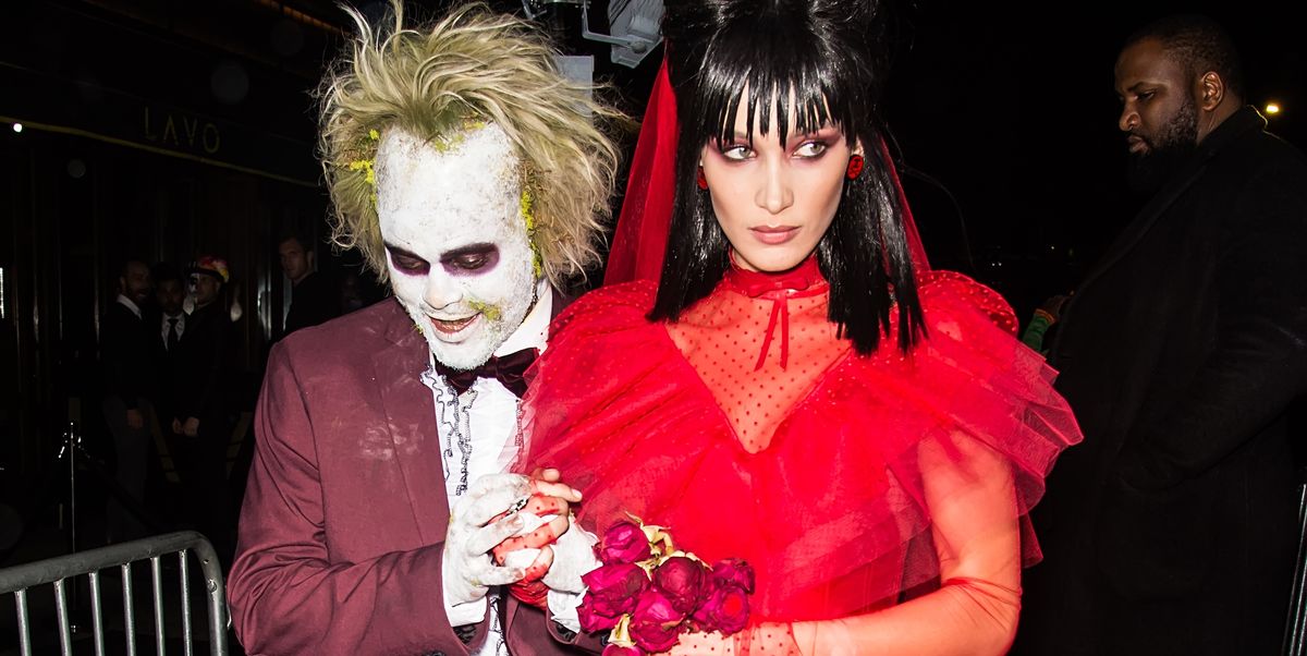 Pick Between These 🎃 Halloween Costumes and We’ll Guess Your Age Bella Hadid And The Weeknd As Lydia And Beetlejuice Halloween Costumes